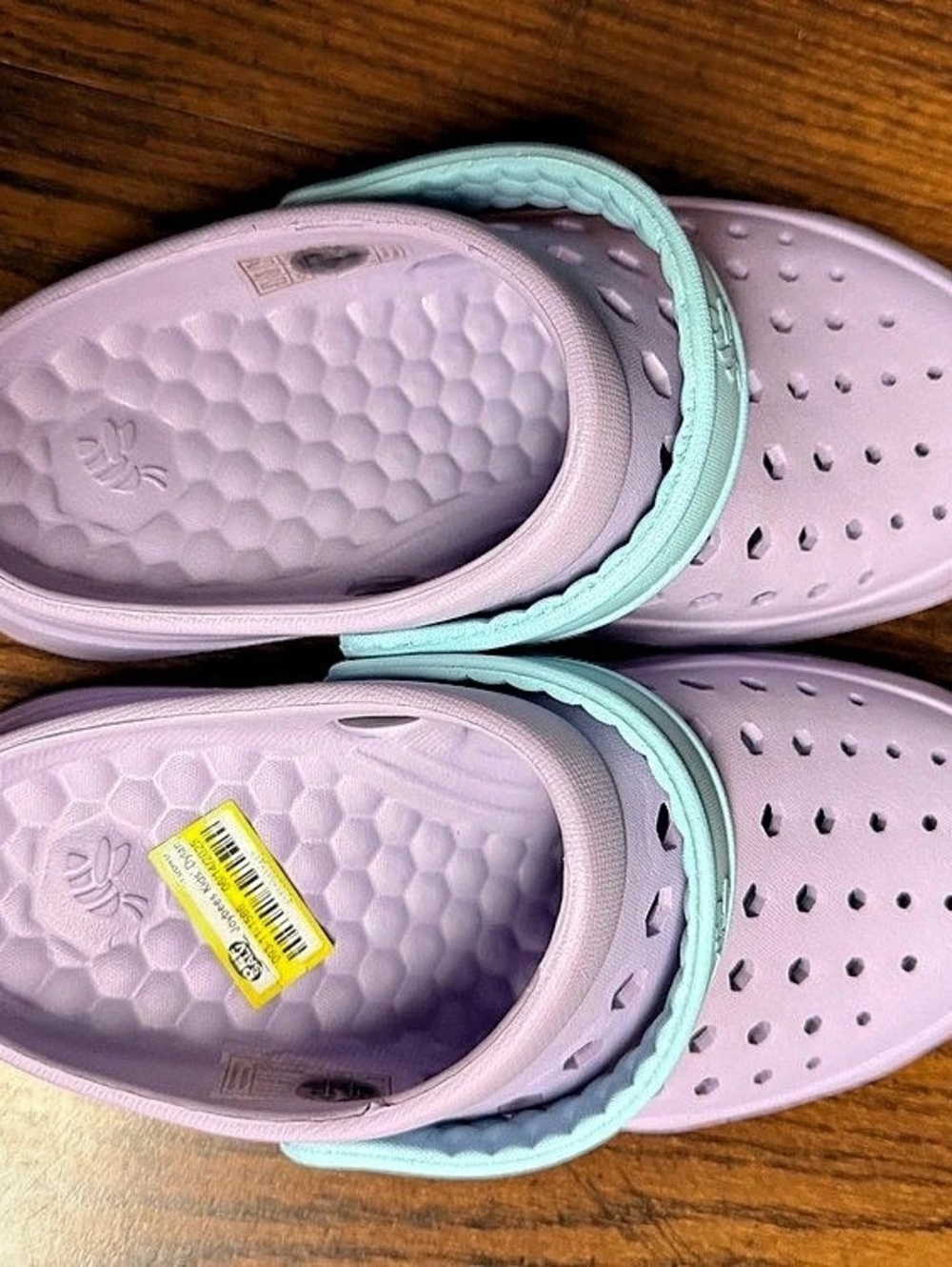 Joybees Kids Active Clog Girls US 3 Purple & Green
